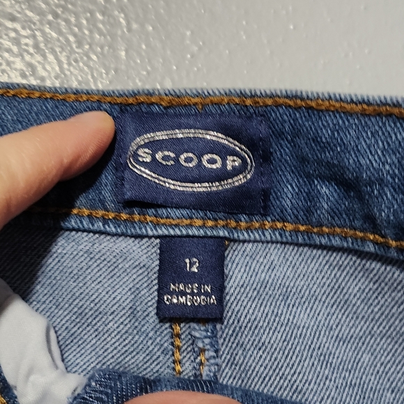 SCOOP Denim Cargo Maxi Skirt Womens 12 Blue Y2K Streetwear Baddie - Picture 3 of 12